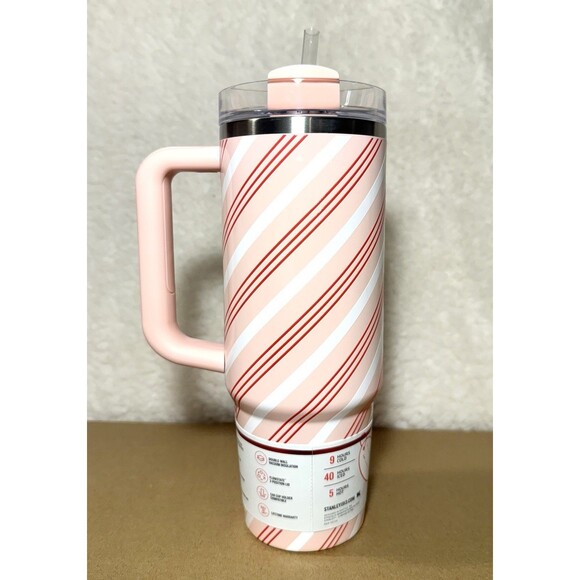 Stanley 30 oz Stainless Steel H2.0 FlowState Quencher Tumbler Strawberry Twist - Picture 4 of 7